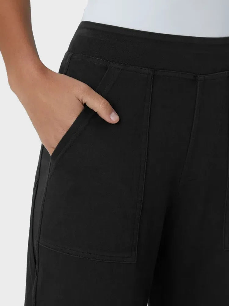 Mid Rise Pockets Straight Leg Casual Cargo Jeans