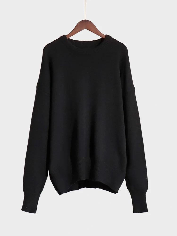 Long Sleeve Crew Neck Knit Oversized Sweater