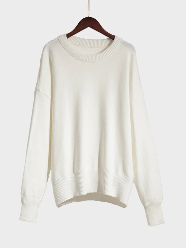 Long Sleeve Crew Neck Knit Oversized Sweater