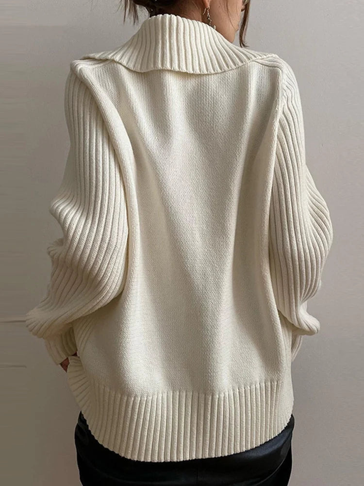 Womens Long Sleeve Zip Up Cardigan Sweaters