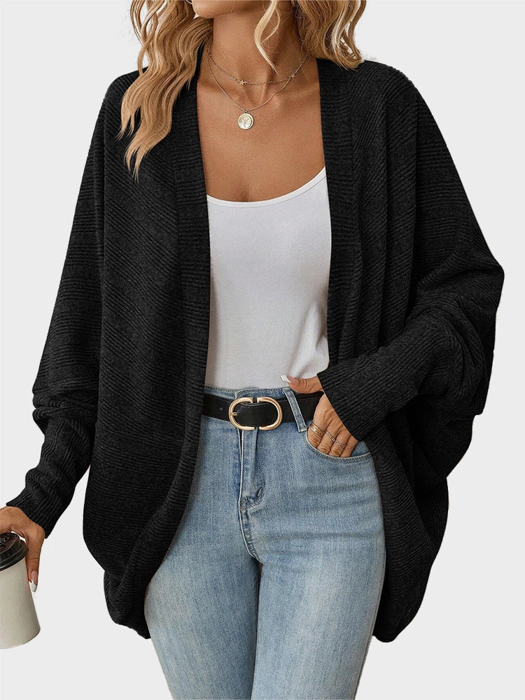 Women's Batwing Sleeve V-Neck Knit Cardigan