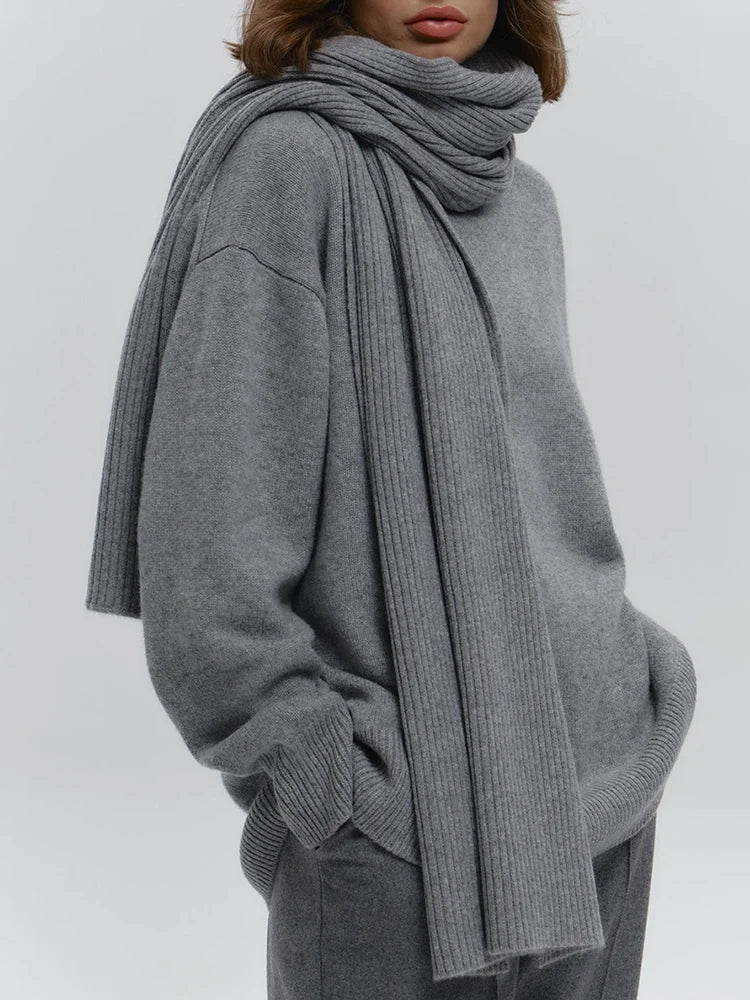 Women's Turtleneck Sweaters Loose Fit Fall Winter Pullover Jumper Tops