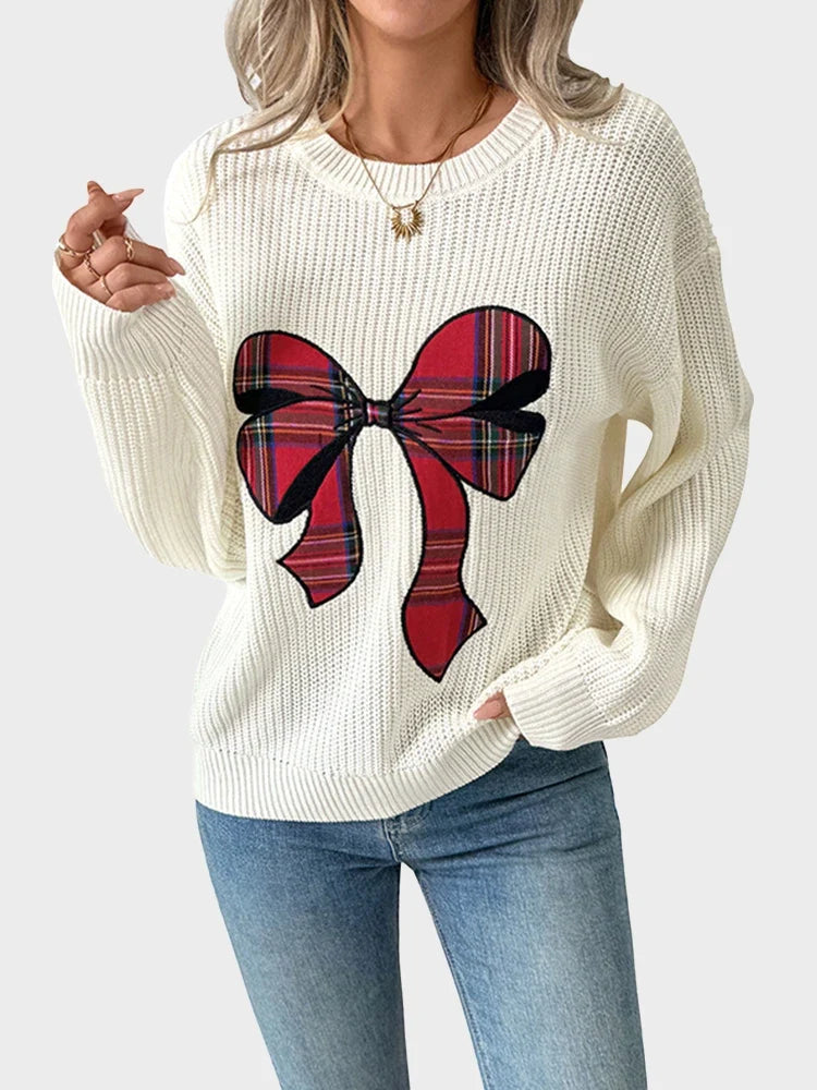 Women 2025 Merry Christmas Round Neck  Sweater