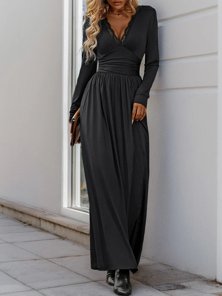 Lace V-Neck Bodycon Dress
