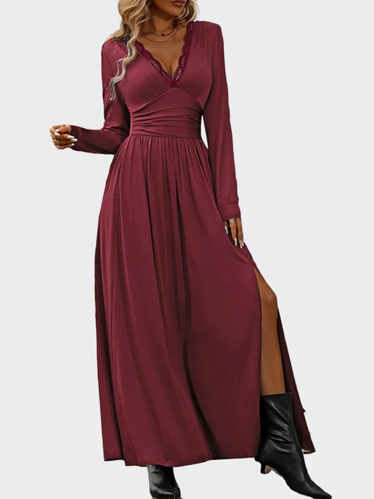 Lace V-Neck Bodycon Dress