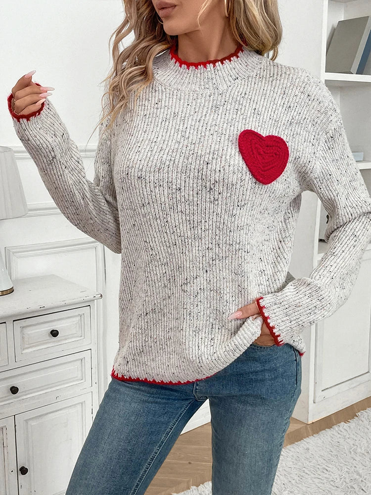 Womens Wool Pullover Loose Chunky Knit Jumper