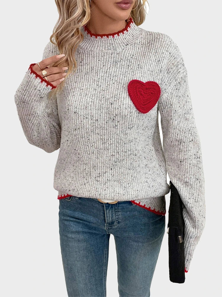 Womens Wool Pullover Loose Chunky Knit Jumper