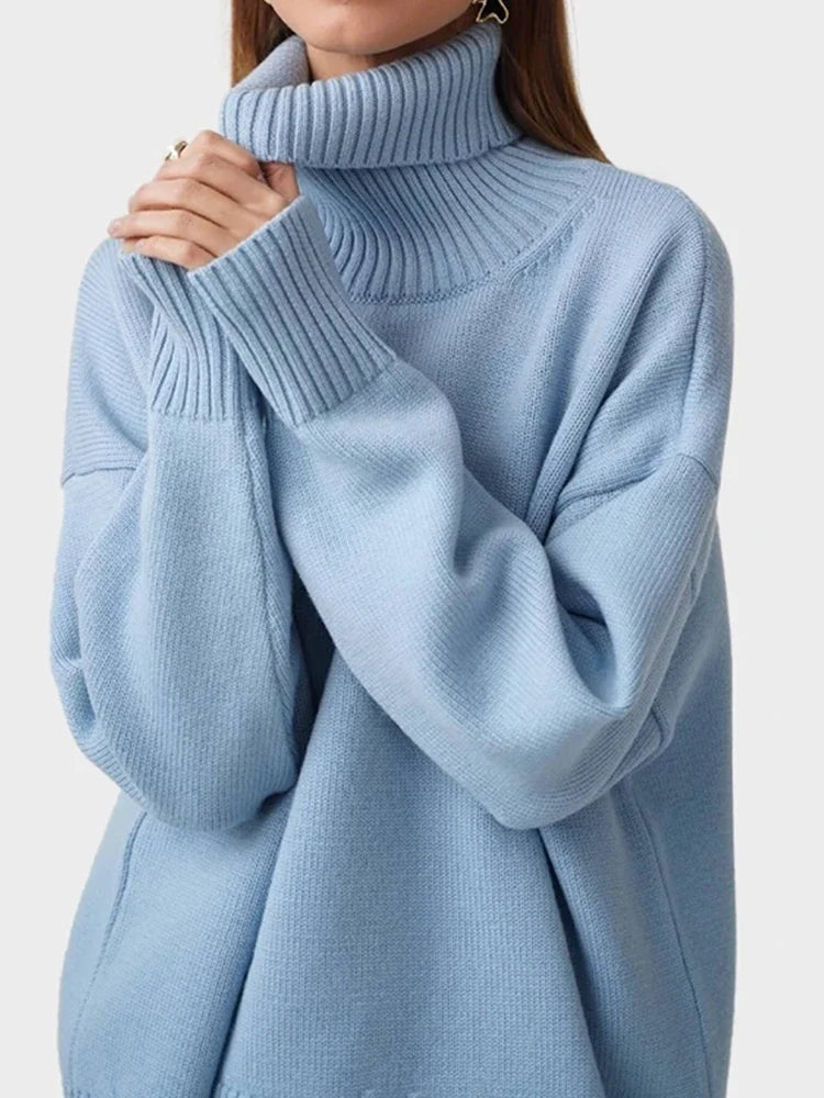Women's  Turtleneck Oversized  Sweaters