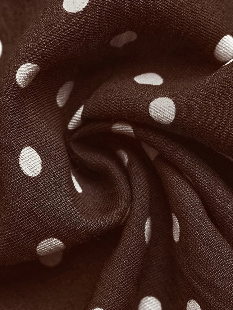 Women's Polka Dots Backless Mini Dress