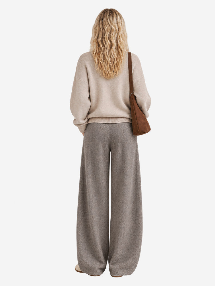 100% Wool Wide-Leg Pants – Soft, Draped & Effortlessly Elegant