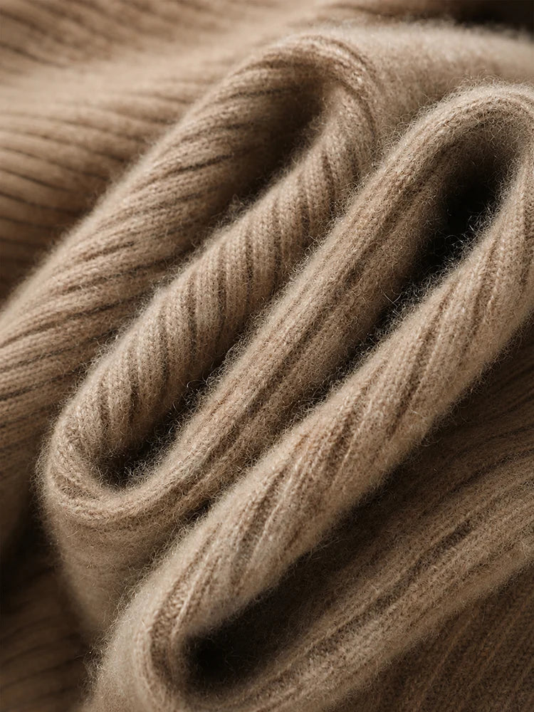 The Soft Wool V-Neck Knit Dress