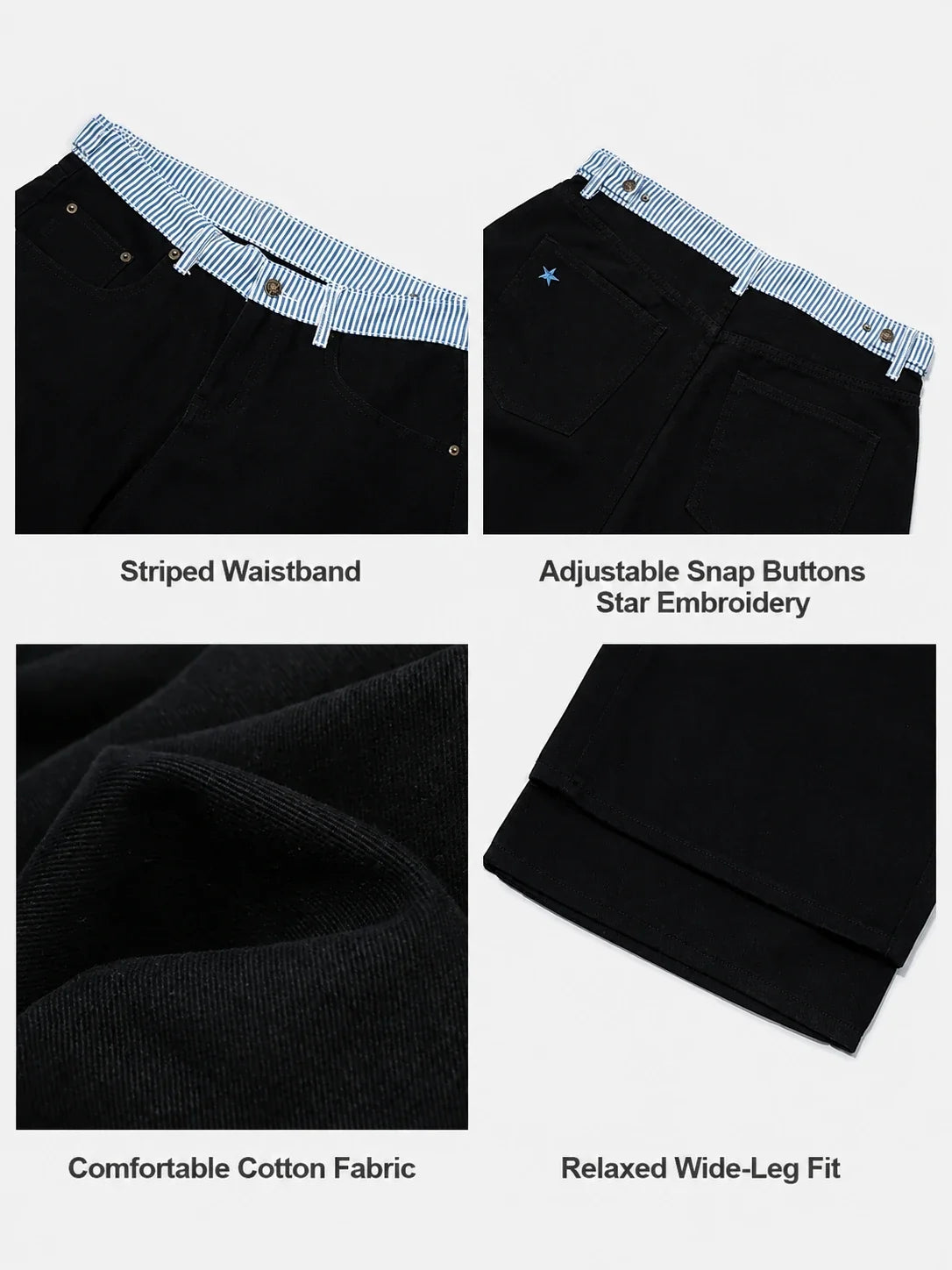 Adjustable Low-Rise Barrel Jeans