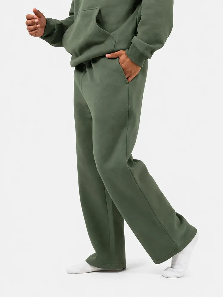 Minimalist Straight Leg Casual Comfy Stretchy Athleisure Sweatpants