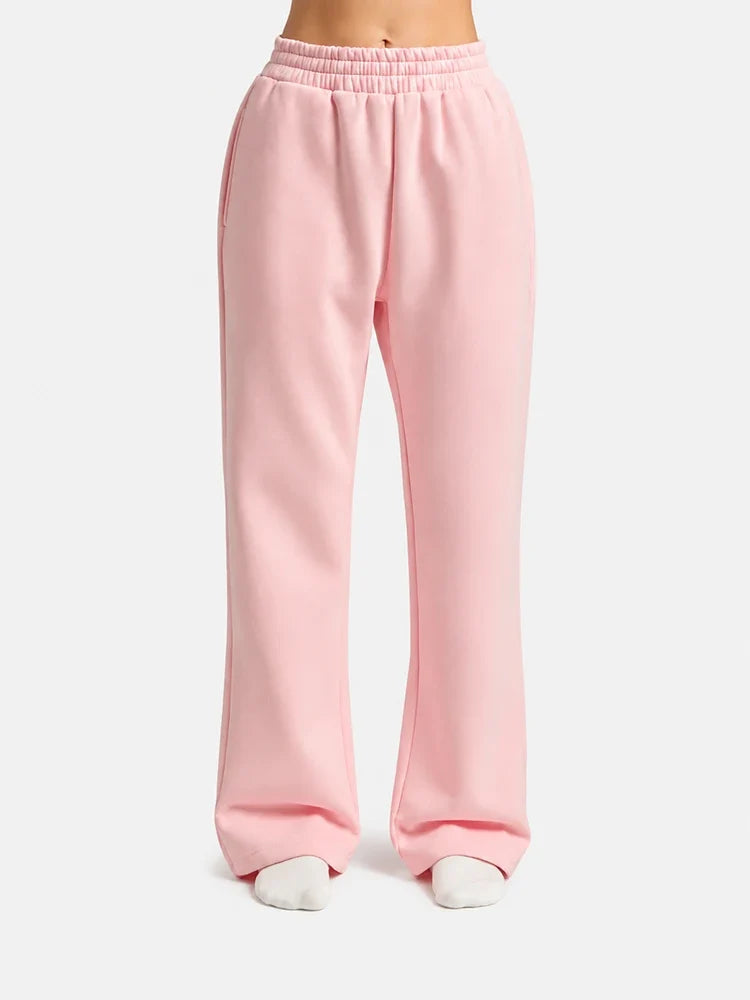 Minimalist Straight Leg Casual Comfy Stretchy Athleisure Sweatpants